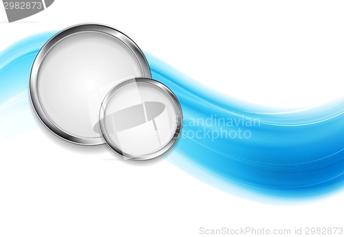 Image of Blue waves and metal circles