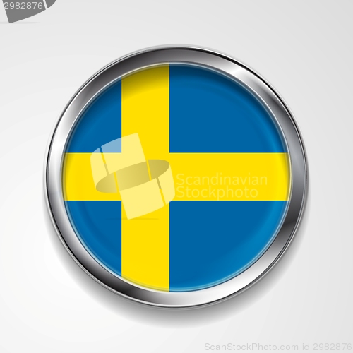 Image of Swedish metal button flag