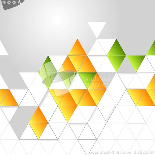 Image of Bright tech futuristic triangles design