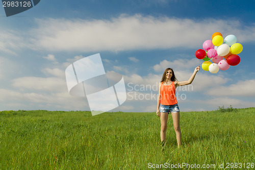 Image of Girl with Ballons