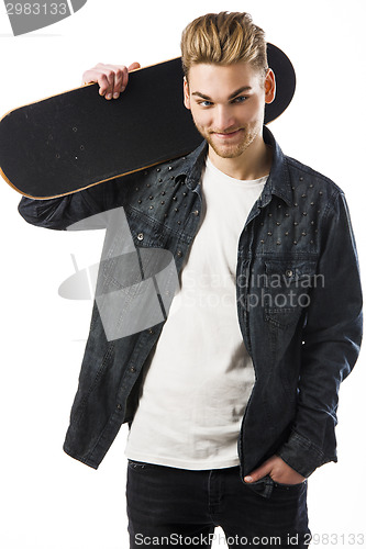 Image of Young man with a skateboard