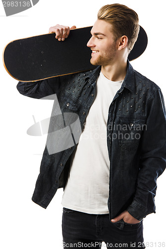 Image of Young man with a skateboard