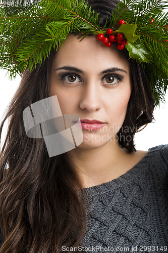 Image of Cristmas fashion girl