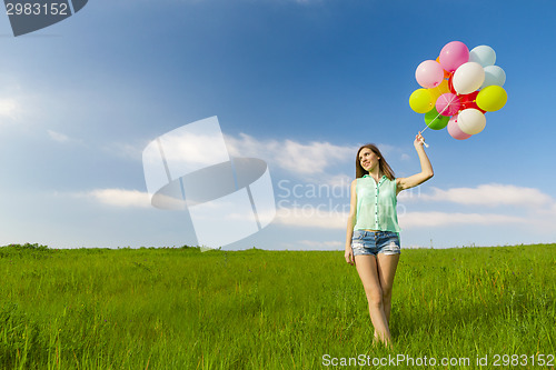 Image of Girl with Ballons