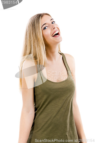 Image of Beautiful woman smiling