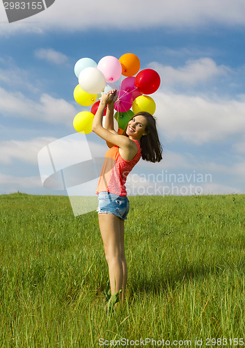 Image of Girl with Ballons