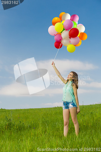 Image of Girl with Ballons