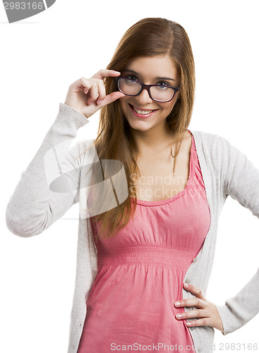 Image of Cute girl with glasses