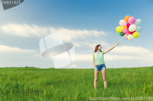 Image of Girl with Ballons