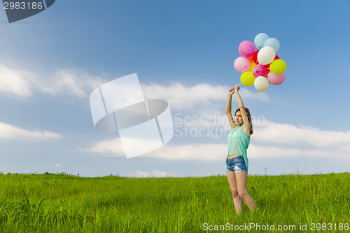 Image of Girl with Ballons