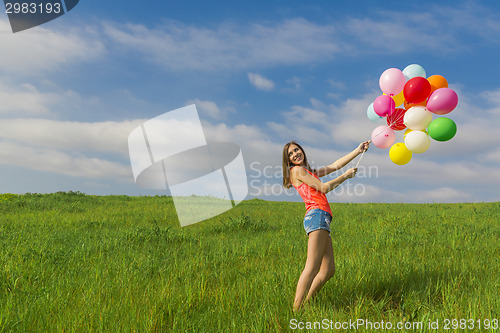 Image of Girl with Ballons