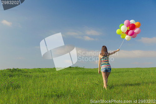 Image of Girl with Ballons