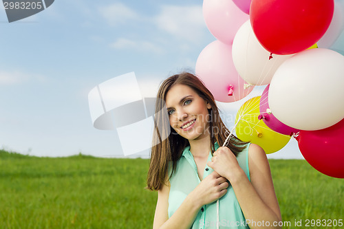 Image of Girl with Ballons