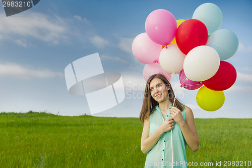 Image of Girl with Ballons