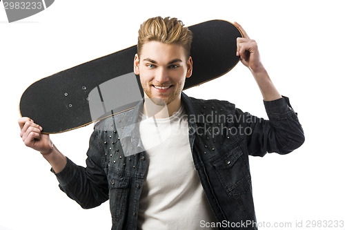 Image of Young man with a skateboard