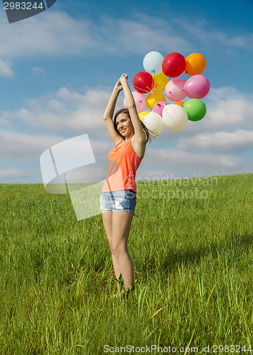 Image of Girl with Ballons