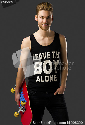 Image of Young man with a skateboard