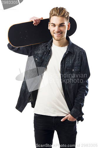 Image of Young man with a skateboard