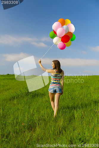 Image of Girl with Ballons