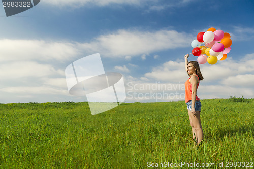 Image of Girl with Ballons