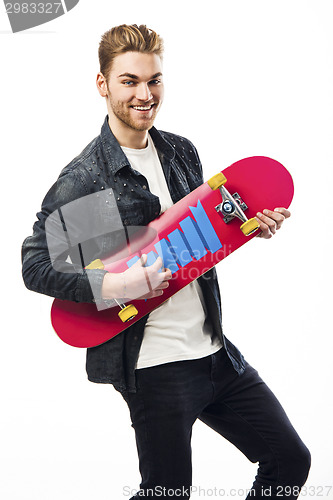 Image of Young man with a skateboard