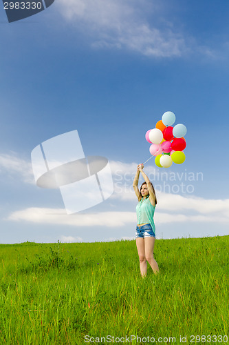 Image of Girl with Ballons