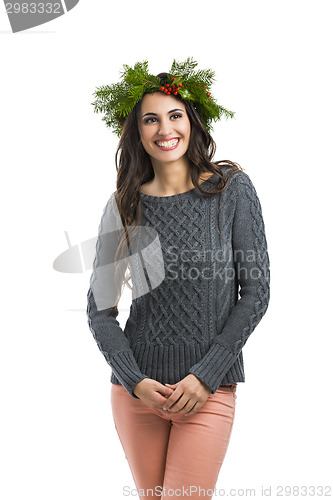 Image of Cristmas fashion girl