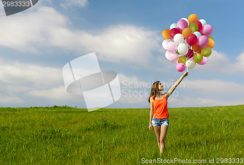 Image of Girl with Ballons