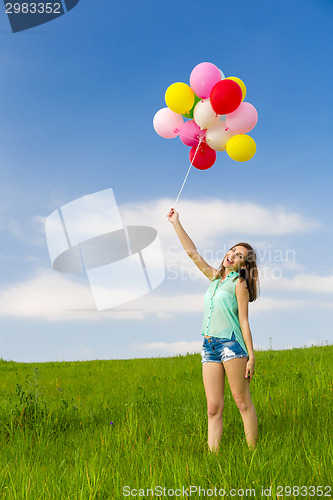 Image of Girl with Ballons