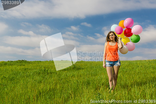 Image of Girl with Ballons