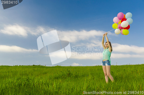 Image of Girl with Ballons