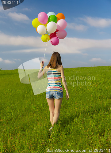 Image of Girl with Ballons