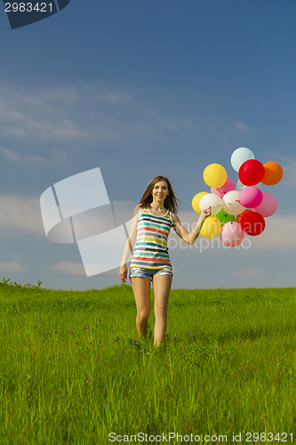 Image of Girl with Ballons