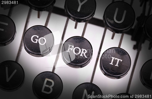 Image of Typewriter with special buttons