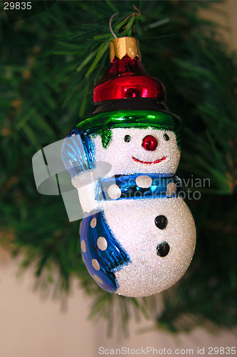 Image of glass snowman decoration