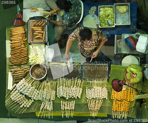 Image of Meatballs at a market