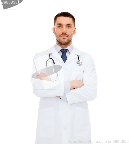 Image of male doctor with stethoscope
