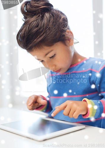 Image of girl with tablet pc at home