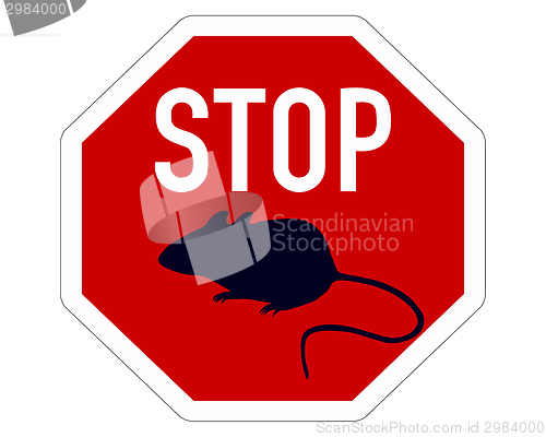 Image of Stop sign for mice
