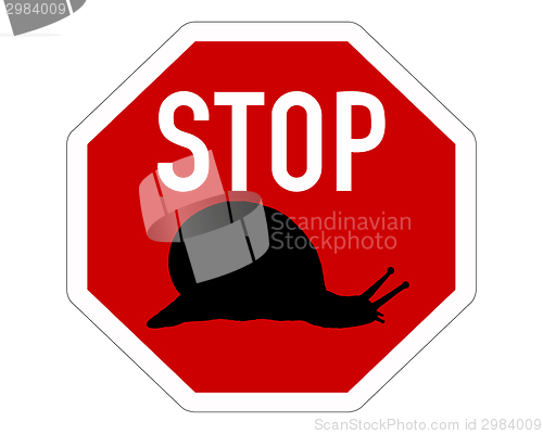 Image of Stop sign for slugs