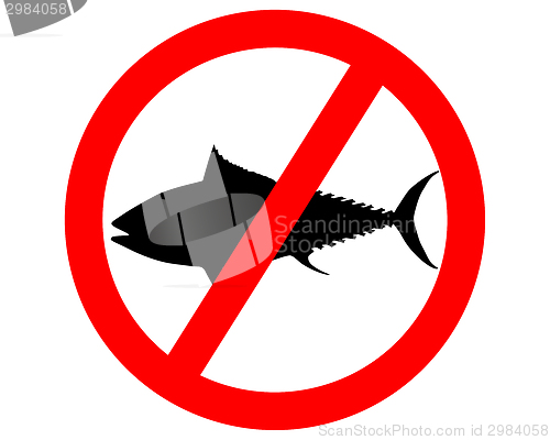 Image of Prohibition sign tuna fishing