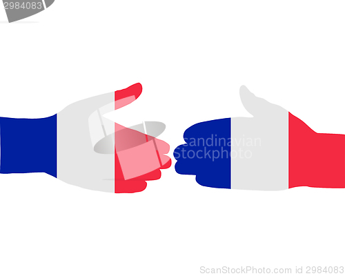 Image of French handshake