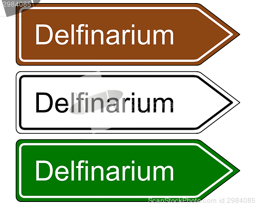 Image of Direction sign dolphinarium