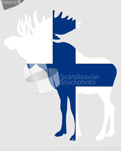 Image of Moose in finnish flag