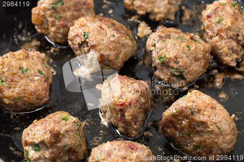 Image of Cooked homemade meatballs