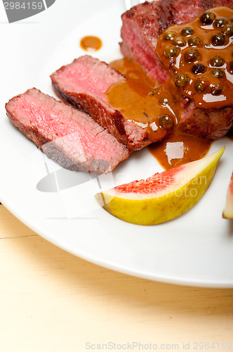 Image of green peppercorn beef filet mignon