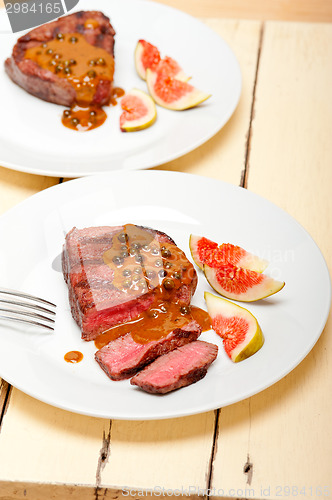 Image of green peppercorn beef filet mignon