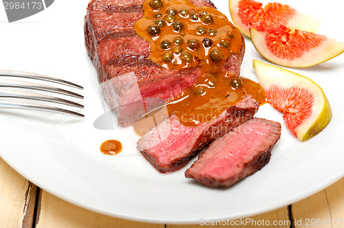 Image of green peppercorn beef filet mignon