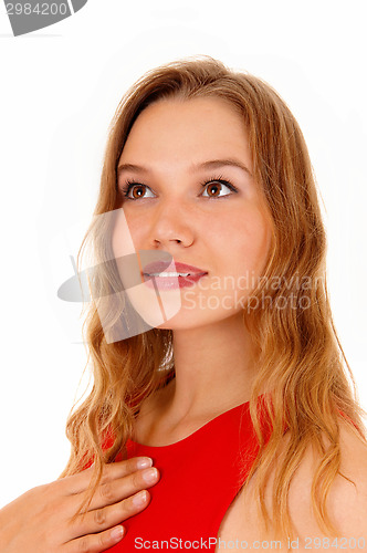 Image of Portrait of young woman.