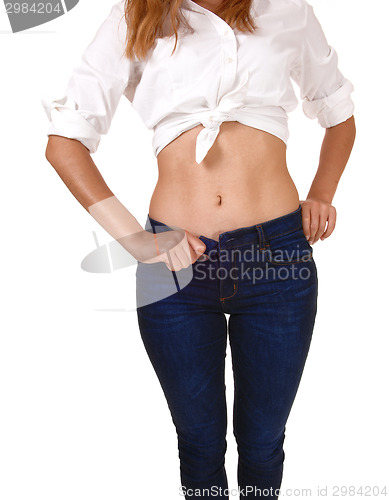 Image of Stomach of young woman.